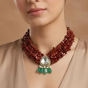 Rani Ember – Jasper & Kundan Statement Choker
