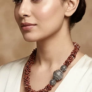 Terra Flame – Red Jasper Statement Necklace