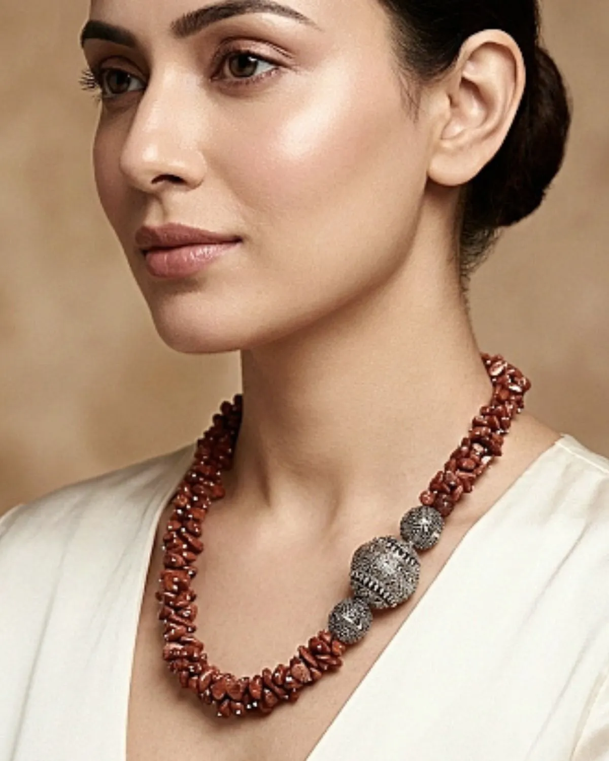 Terra Flame – Red Jasper Statement Necklace