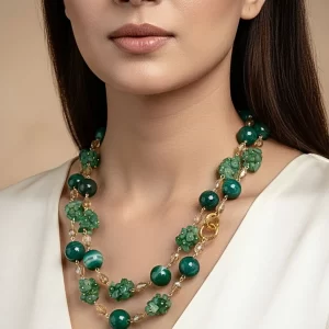 Green Aventurine Agate Layered Necklace