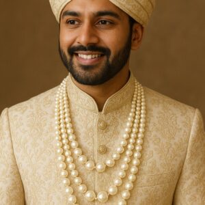 Rajwada Elegance - Pearls Multistrand Necklace