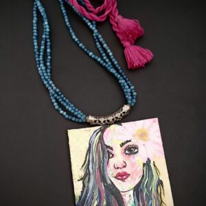 Blossom Muse - Hand painted Necklace
