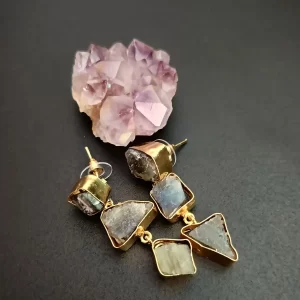 Forest Mirage - Labradorite Uncut Stones Earrings