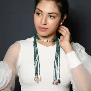 Forest Whispers - Jade Stones Multistrand, Multi styling Necklace
