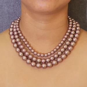 Eternal Bond - Rose Gold Shell Pearls Necklace
