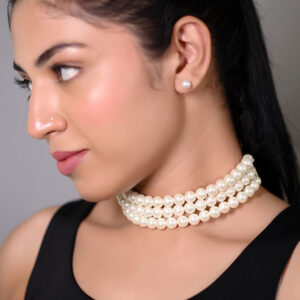 Timeless Allure Necklace - Off White Shell Pearls