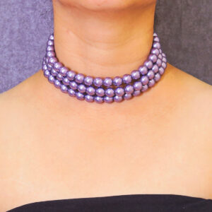 Timeless Allure Necklace - Purple Shell Pearls
