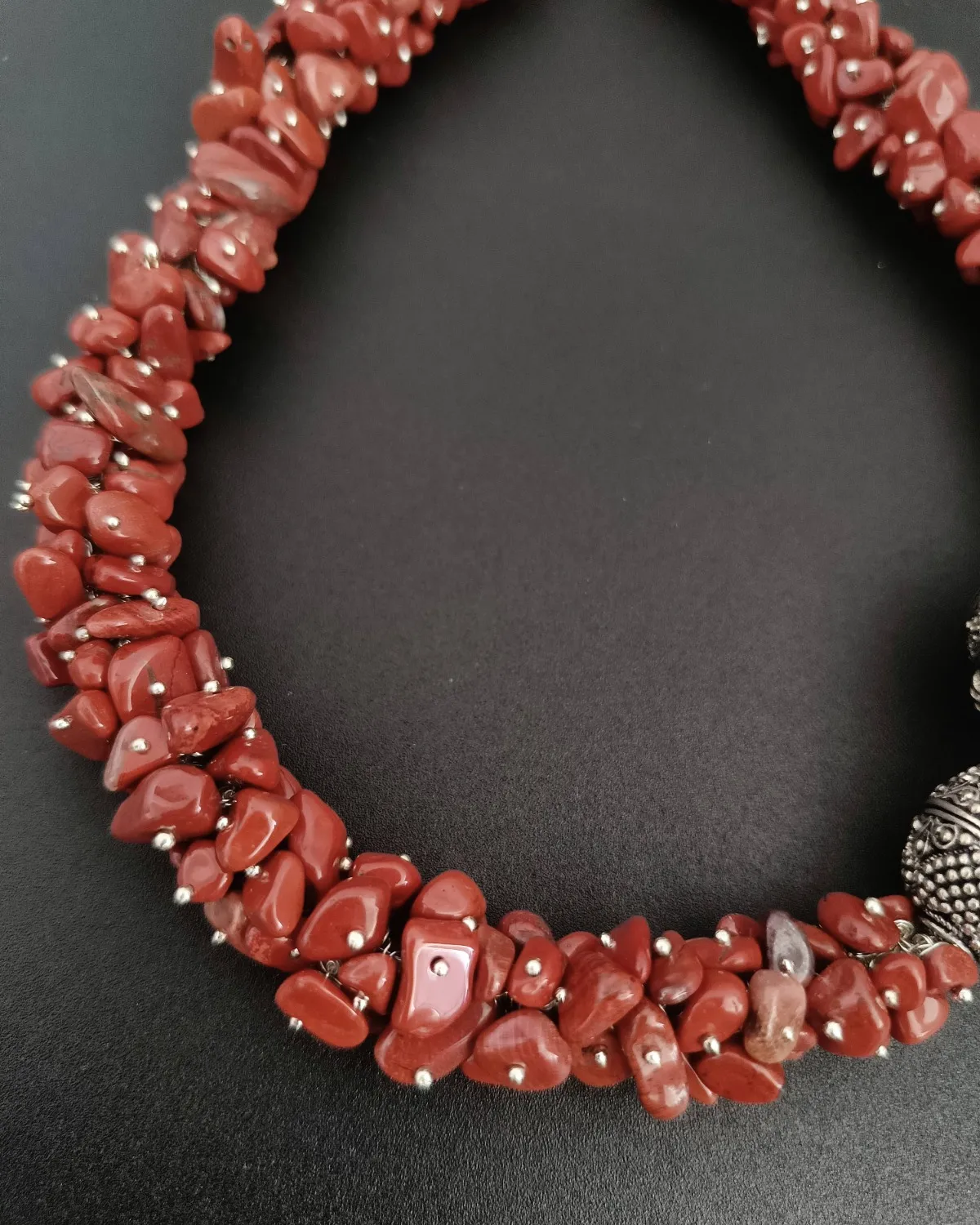 Terra Flame – Red Jasper Statement Necklace - Image 6